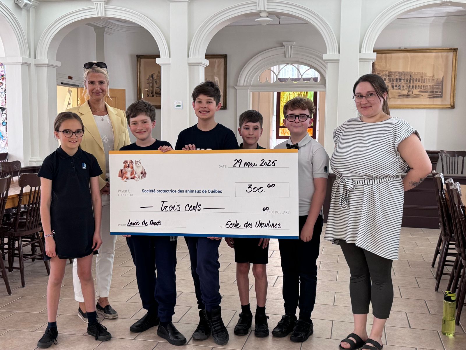 Un immense merci à l’école des Ursulines!