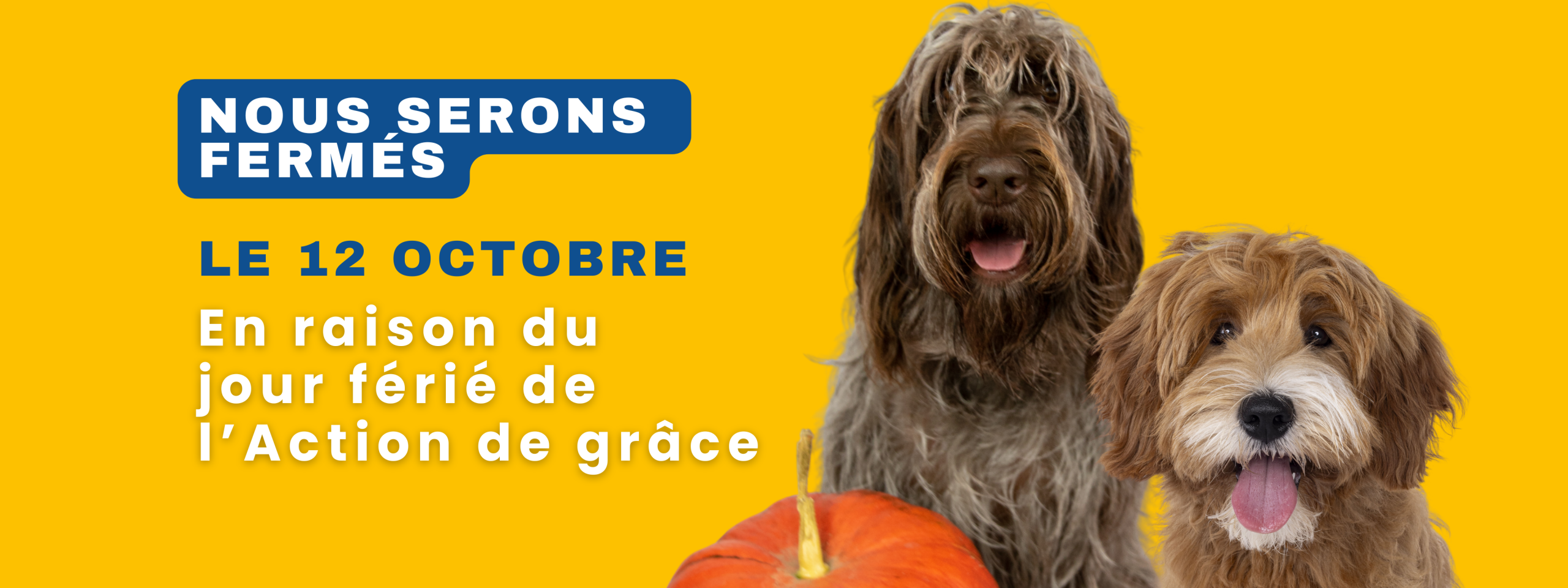 Jour férié de l’Action de grâce 12 octobre